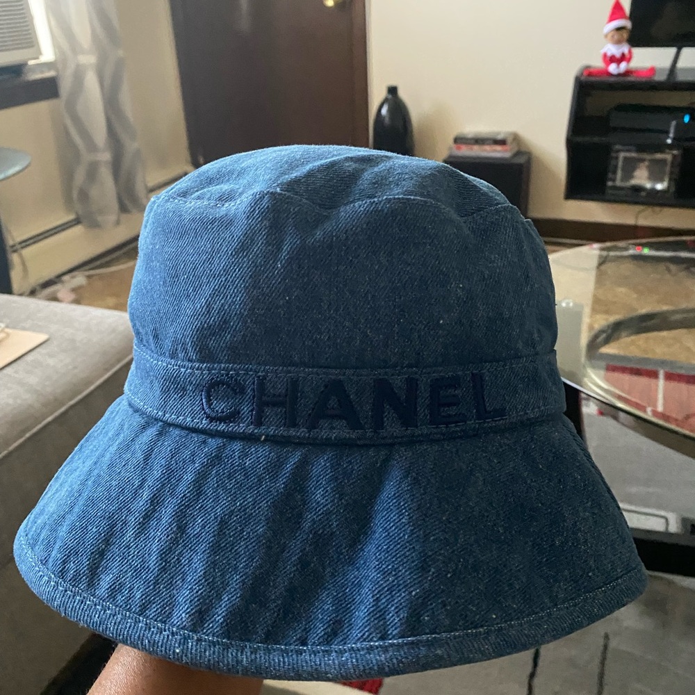 Authenticated Chanel Denim Bucket Hat
